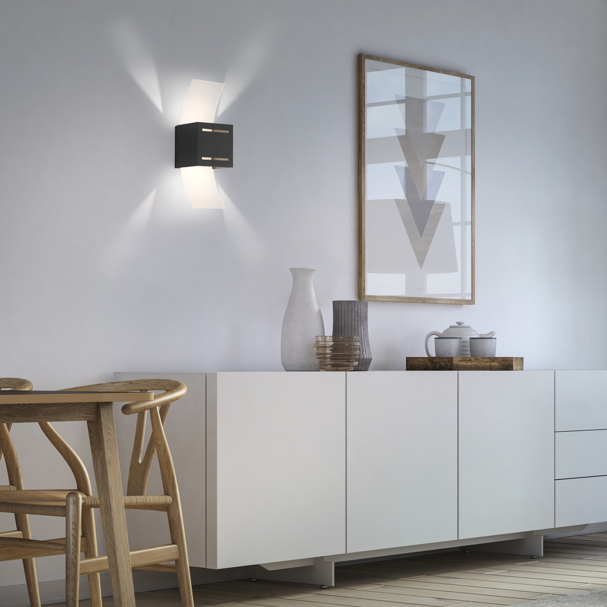 Bild 3 von Paul Neuhaus, 1-flammige Wandleuchte, Lichtaustritt oben und unten, anthrazit ORMA