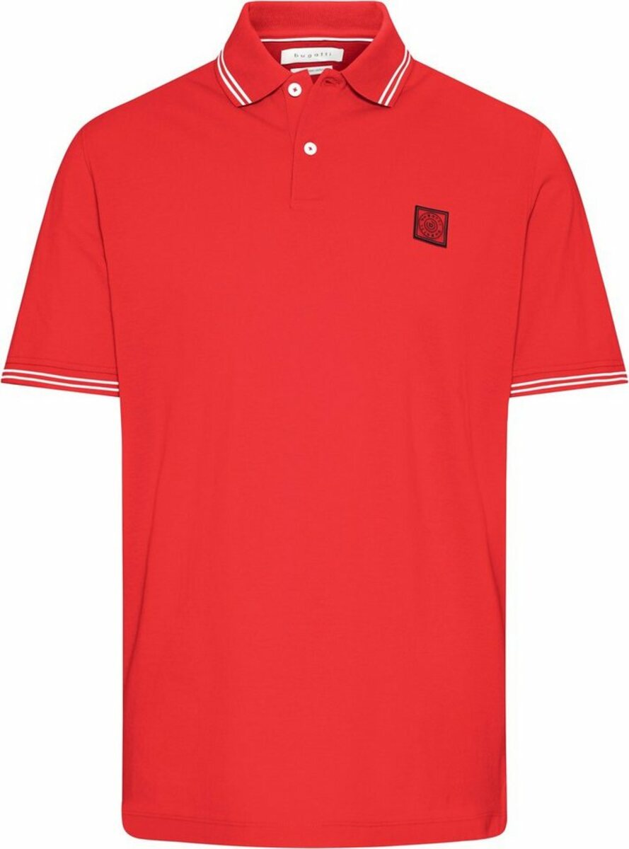 Bild 1 von Bugatti Poloshirt mit sportiven Kontraststreifen, Rot
