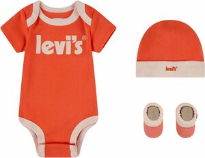 Levi's® Kids Kurzarmbody Neugeborenen-Geschenkset (Set, 3-tlg) UNISEX, Orange