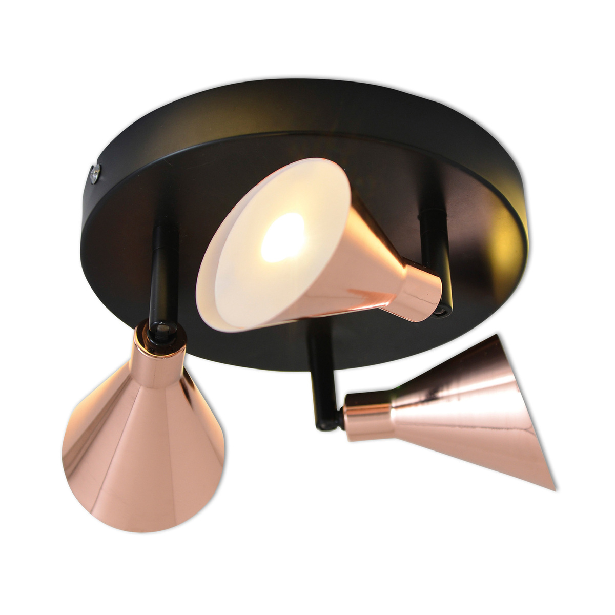 Bild 4 von 3er LED-Wand-u. Deckenspot "Copper" d:38cm