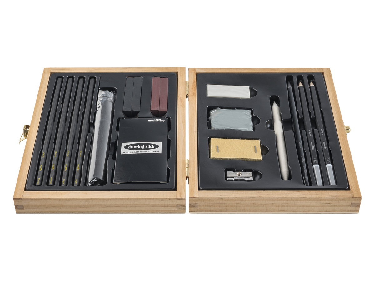 Bild 1 von crelando® Skizzier- und Zeichen-Set, 26-teilig