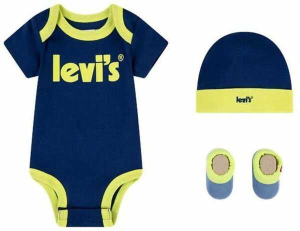 Bild 1 von Levi's® Kids Kurzarmbody Neugeborenen-Geschenkset (Set, 3-tlg) UNISEX, Blau|gelb