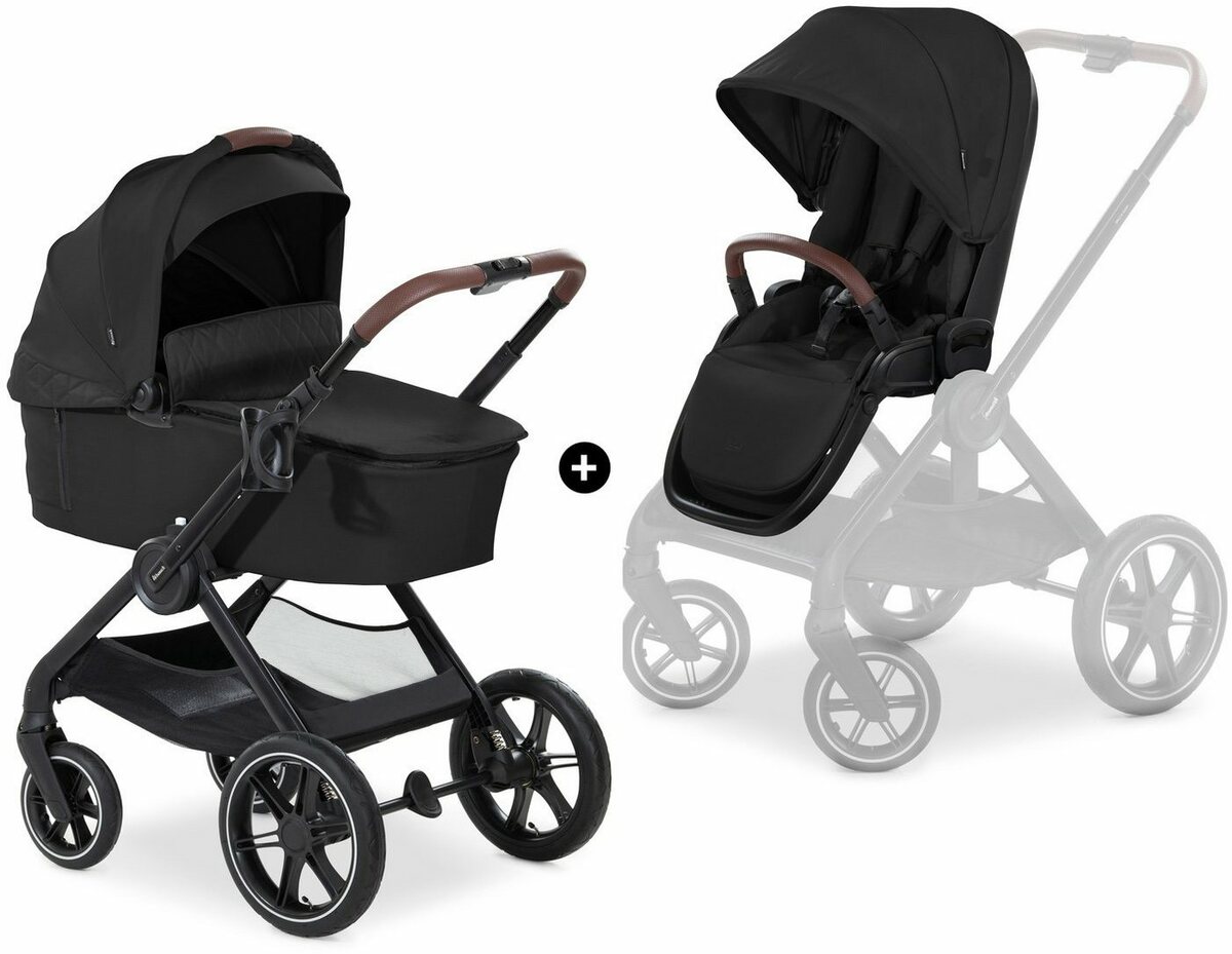 Bild 1 von Hauck Kombi-Kinderwagen Walk N Care Air Set, black, Schwarz