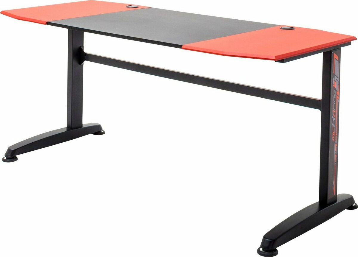 Bild 1 von MCA furniture Gamingtisch mcRacing, Game Desk mcRacing, Schwarz-Rot-Schwarz, Rot|schwarz