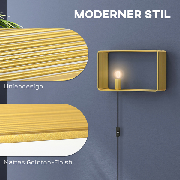 Bild 4 von HOMCOM Wandleuchte, 40 W Wandlampe, Flurlampe, Wandbeleuchtung mit Kippschalter