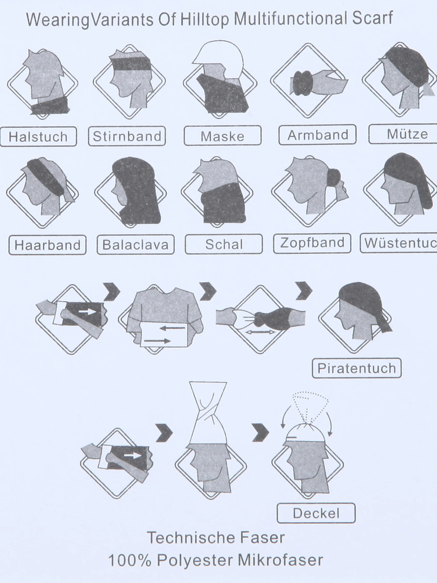 Bild 3 von Damen Bandana Multifunktionstuch
                 
                                                        Grün