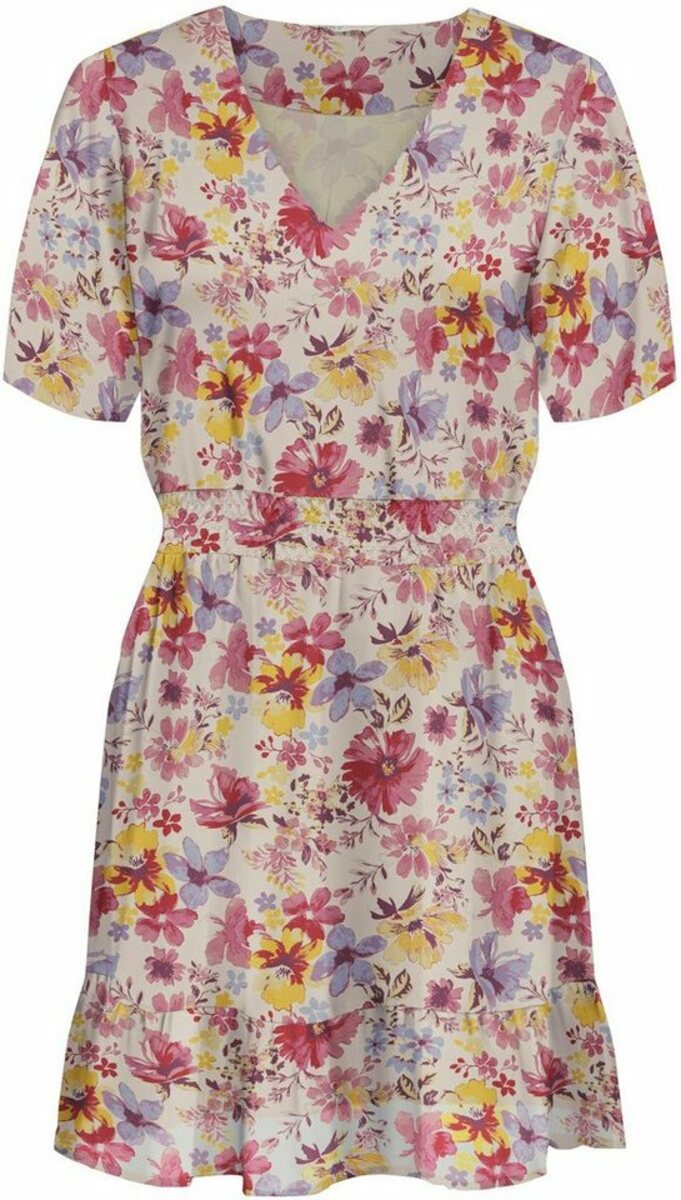 Bild 1 von ONLY Smokkleid ONLSTAR LIFE FIA S/S SMOCK DRESS PTM mit Volant, Bunt
