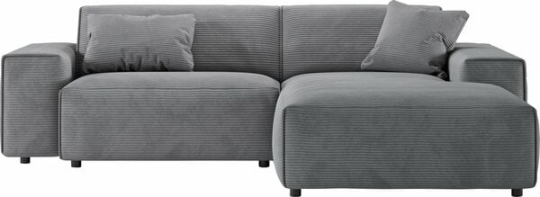 Bild 1 von Andas Ecksofa Glimminge, Breite 234, auch in Breitcord + Easy care-Bezug, Zierkissen, Grau