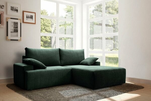 Bild 1 von Exxpo - sofa fashion Ecksofa Orinoko, inklusive Bettfunktion und Bettkasten in verschiedenen Cord-Farben, Grün