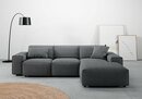 Bild 1 von Andas Ecksofa Glimminge, Breite 264, auch in Breitcord + Easy care-Bezug, Zierkissen, Grau