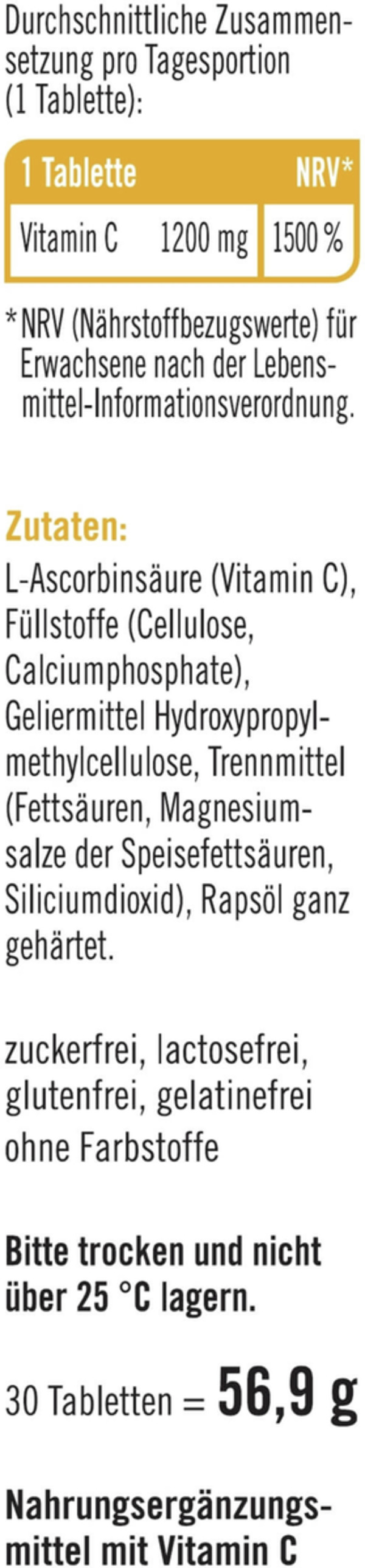 Bild 3 von taxofit Vitamin C 1200 Tabletten