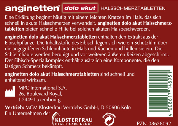 Bild 4 von Klosterfrau anginetten dolo akut Halstabletten