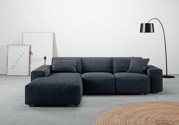 Bild 1 von Andas Ecksofa Glimminge, Breite 264, auch in Breitcord + Easy care-Bezug, Zierkissen, Blau