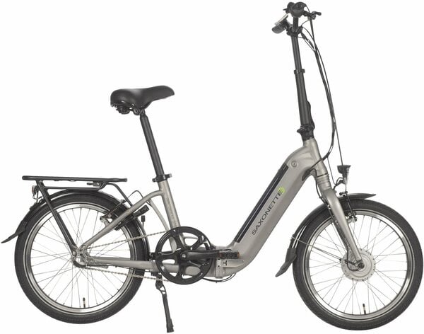 Bild 1 von SAXONETTE E-Bike Compact Comfort Plus, 3 Gang, Nabenschaltung, Frontmotor, 360 Wh Akku, (mit Akku-Ladegerät), Silberfarben