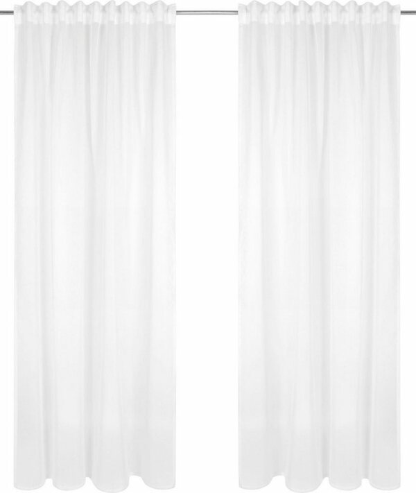 Bild 1 von Gardine Dolly, my home, Multifunktionsband (1 St), transparent, Polyester, transparent, glatt, gewebt, Weiß