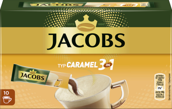 Bild 1 von Jacobs 3in1 Instantkaffee Sticks Caramel