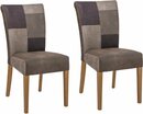 Bild 1 von Home affaire Esszimmerstuhl Queen (Set, 2 St), Beingestell aus Massivholz, Patchwork Bezug im Landhaus Stil, Bunt