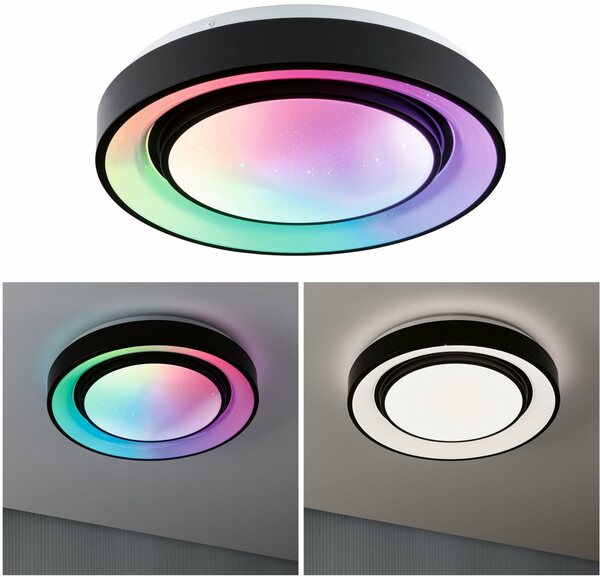 Bild 1 von Paulmann LED Deckenleuchte Rainbow Dynamic 22W 375mm Weiß/Schwarz 230V, LED fest integriert, Tageslichtweiß, RGBW TunableWhite, Schwarz|weiß