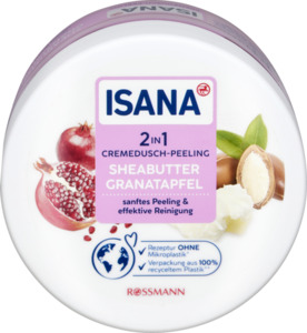 ISANA 2in1 Cremedusch-Peeling Sheabutter Granatapfel