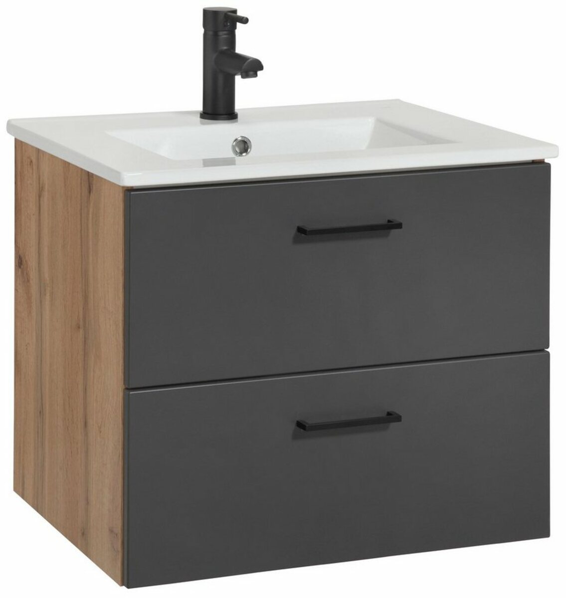 Bild 1 von HELD MÖBEL Waschtisch Trento, Badmöbel in Breite 60 cm, Badschrank Waschplatz mit 2 Schubladen, Grau