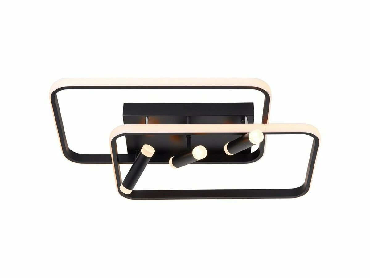 Bild 1 von Brilliant Deckenleuchte Dalida, CCT - über Fernbedienung, Dimmfunktion, Nachtlichtfunktion, LED fest integriert, Farbwechsler, LED - dimmbar über Fernbedienung - 66x45cm - 7600 Lumen, Schwarz