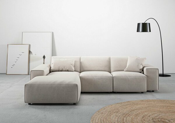 Bild 1 von Andas Ecksofa Glimminge, Breite 264, auch in Breitcord + Easy care-Bezug, Zierkissen, Beige