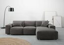 Bild 1 von Andas Ecksofa Glimminge, Breite 264, auch in Breitcord + Easy care-Bezug, Zierkissen, Grau