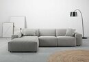 Bild 1 von Andas Ecksofa Glimminge, Breite 294, auch in Breitcord + Easy care-Bezug, Zierkissen, Grau