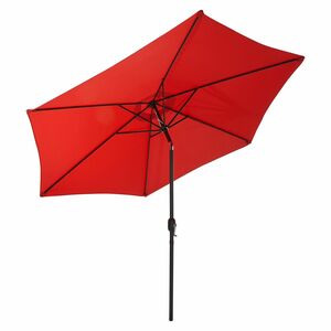 Sonnenschirm, Stahl,  270 cm, rot