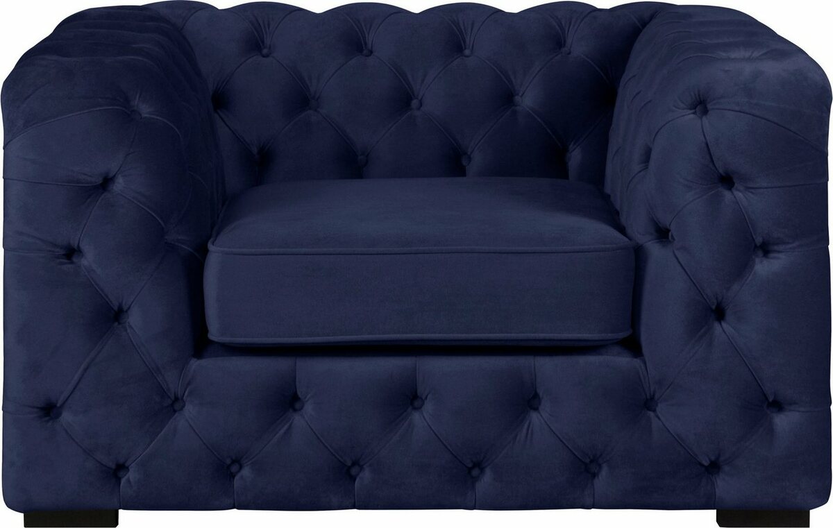 Bild 1 von Guido Maria Kretschmer Home&Living Chesterfield-Sessel Kalina, mit klassischer Chesterfield-Knopfheftung, Blau