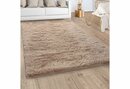 Bild 1 von Hochflor-Teppich Silky 591, Paco Home, rechteckig, Höhe: 37 mm, Uni-Farben, besonders weich und kuschelig, Beige