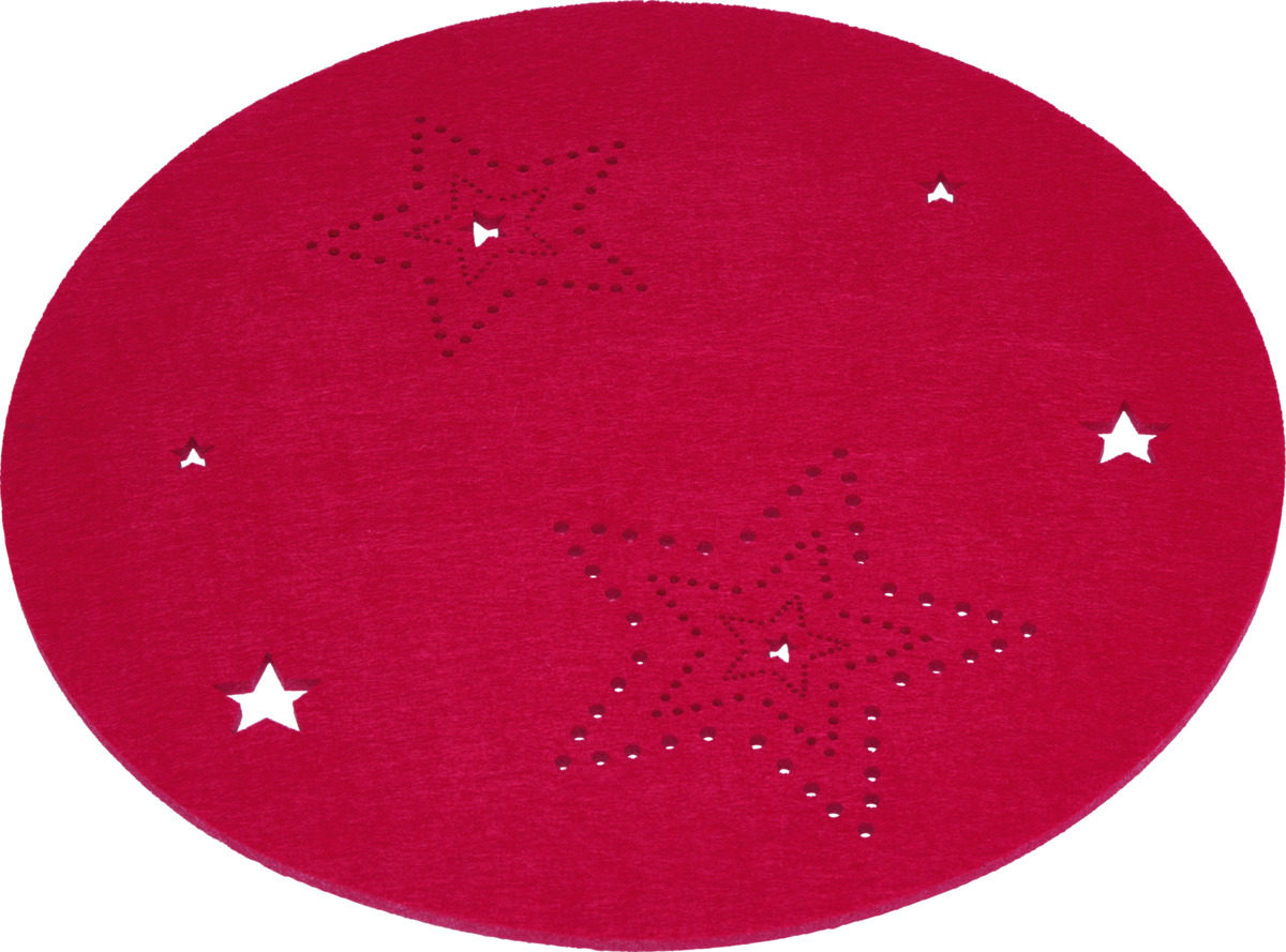 Bild 1 von IDEENWELT Filz-Set rund rot