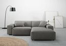 Bild 1 von Andas Ecksofa Glimminge, Breite 234, auch in Breitcord + Easy care-Bezug, Zierkissen, Grau