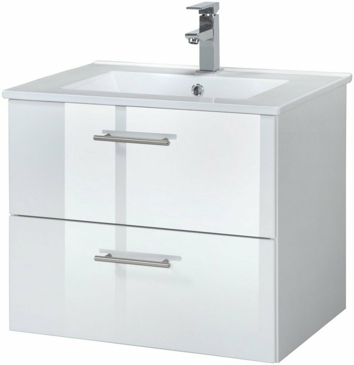 Bild 1 von HELD MÖBEL Waschtisch Trento, Badmöbel in Breite 60 cm, Badschrank Waschplatz mit 2 Schubladen, Weiß