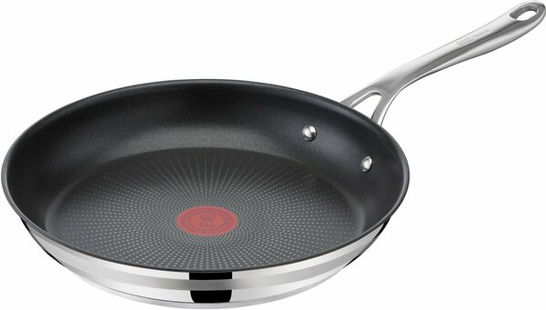 Bild 1 von Tefal Bratpfanne Jamie Oliver Cook Smart, Edelstahl (1-tlg), Edelstahl,Antihaftversiegelung,Thermo-Signal,alle Herdarten,Induktion, Silberfarben