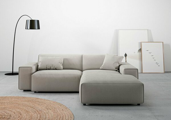 Bild 1 von Andas Ecksofa Glimminge, Breite 234, auch in Breitcord + Easy care-Bezug, Zierkissen, Grau