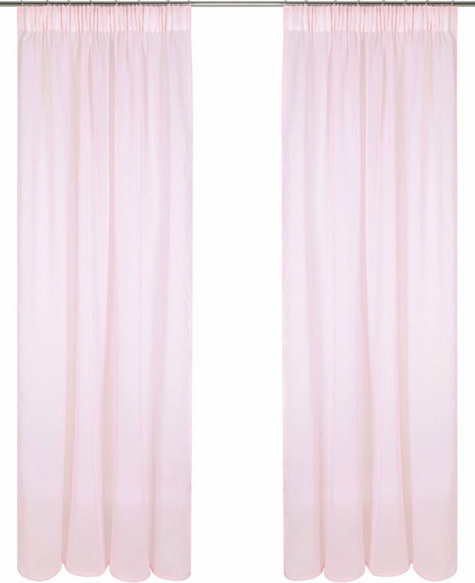 Bild 1 von Gardine Dolly, my home, Multifunktionsband (1 St), transparent, Polyester, transparent, glatt, gewebt, Rosa