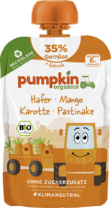 Pumpkin Organics Bio Quetschie aus Mango, Karotte, Pastinake, Hafer