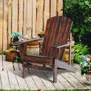 Bild 1 von Outsunny Gartenstuhl mit Becherhalter braun Holz B/H/T: ca. 97x93x72,5 cm