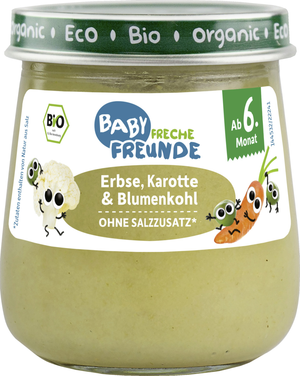 Bild 1 von Freche Freunde Bio Baby Erbse, Karotte & Blumenkohl