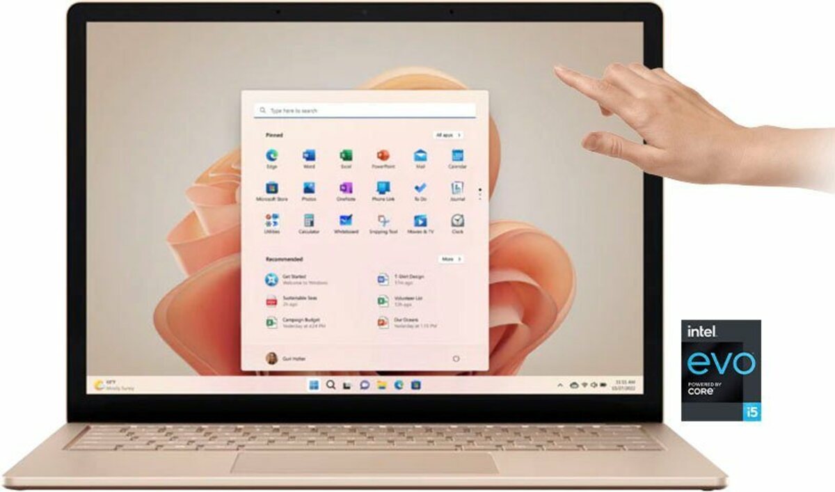 Bild 1 von Microsoft Surface Laptop 5 Notebook (34,29 cm/13,5 Zoll, Intel Core i5 1235U, Iris Xe Graphics, 512 GB SSD), Rosa