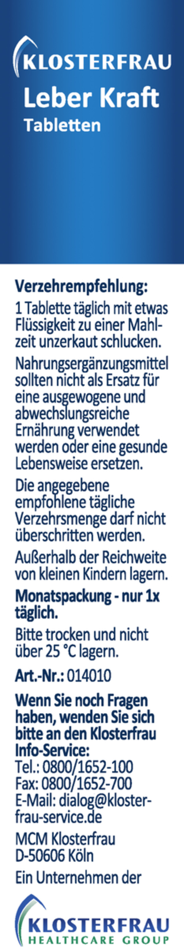 Bild 4 von Klosterfrau Leber Kraft Mariendistel und Kurkuma