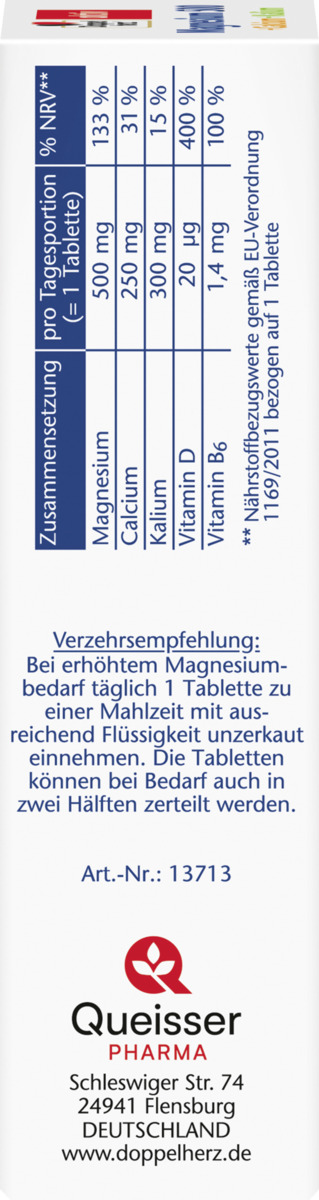 Bild 3 von Doppelherz aktiv Magnesium 500 + Calcium + Kalium Tabletten