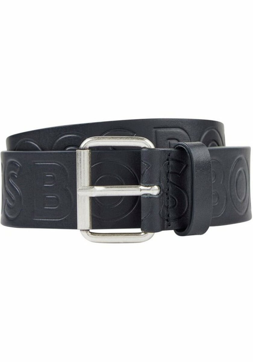 Bild 1 von BOSS Ledergürtel mit eingearbeiteten Logoschriftzügen, Schwarz