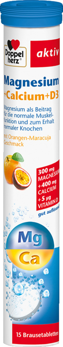 Bild 1 von Doppelherz aktiv Magnesium + Calcium + D3 Brausetabletten
