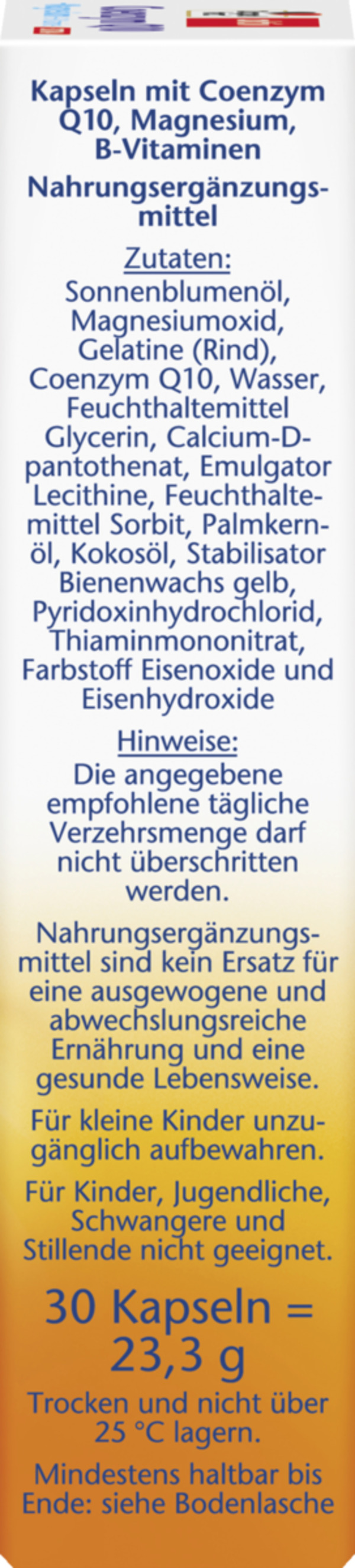 Bild 2 von Doppelherz aktiv Coenzym Q10 Extra + Magnesium + B-Vitamine