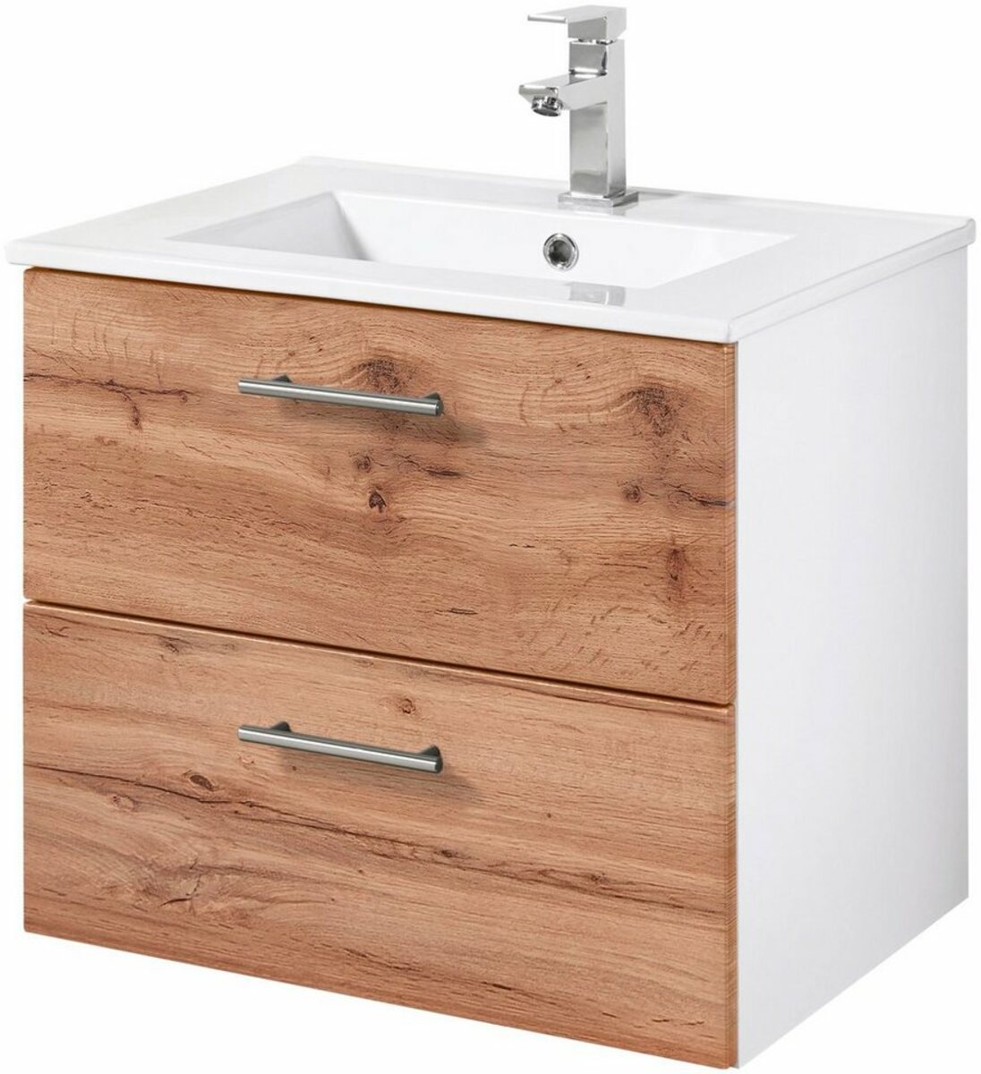 Bild 1 von HELD MÖBEL Waschtisch Trento, Badmöbel in Breite 60 cm, Badschrank Waschplatz mit 2 Schubladen, Braun