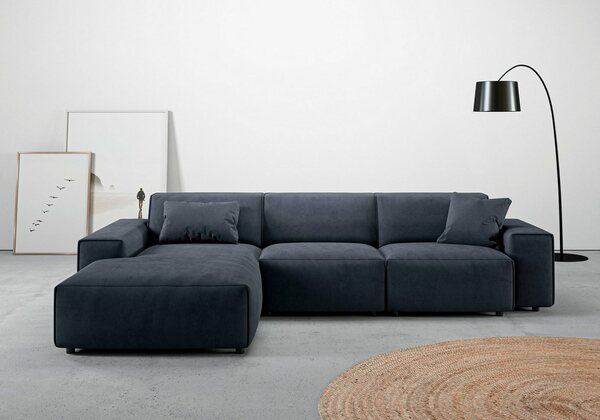 Bild 1 von Andas Ecksofa Glimminge, Breite 294, auch in Breitcord + Easy care-Bezug, Zierkissen, Blau