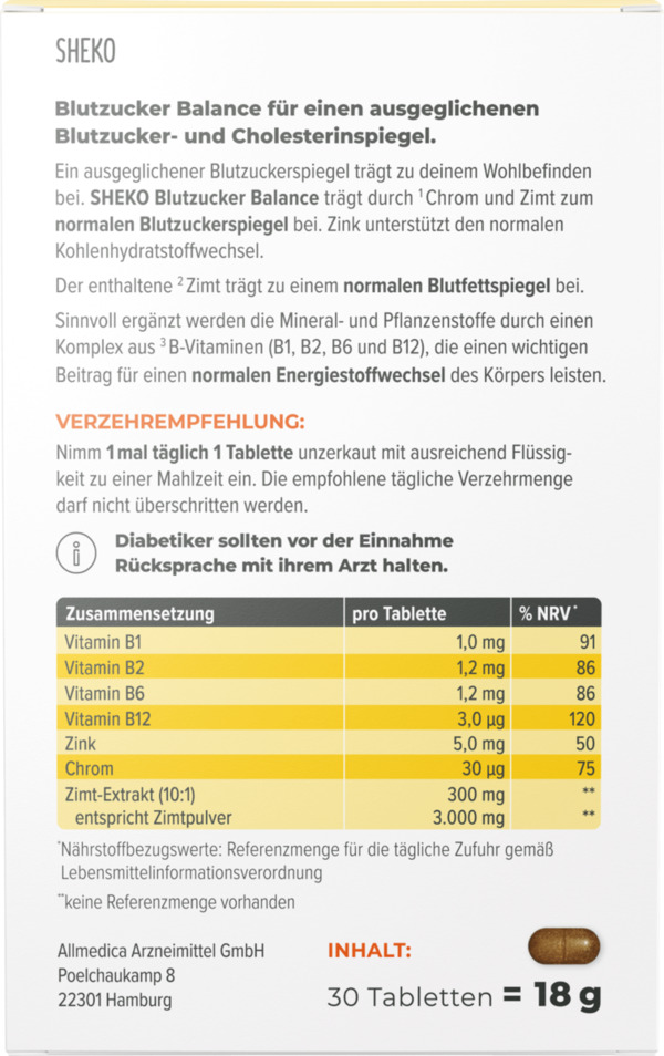 Bild 4 von Sheko Blutzucker Balance Tabletten
