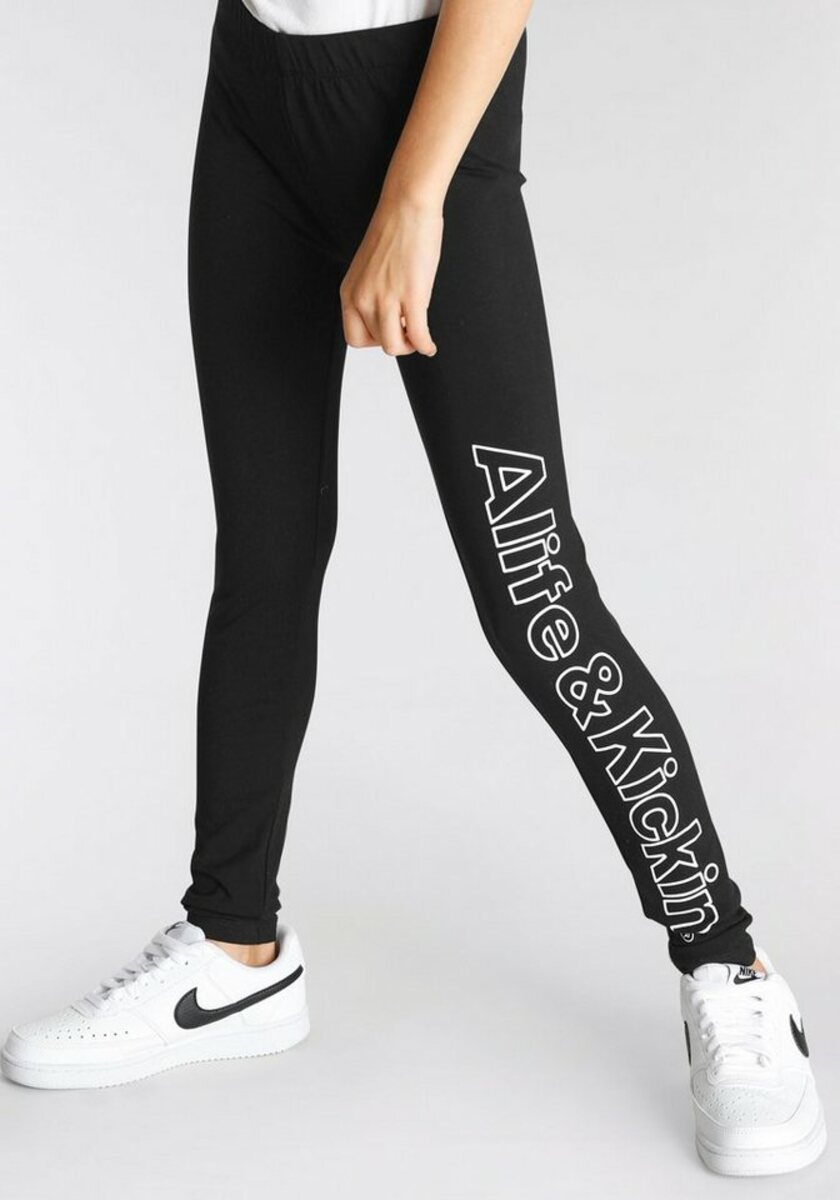 Bild 1 von Alife & Kickin Leggings mit Logo Druck NEUE MARKE! Alife & Kickin für Kids., Schwarz